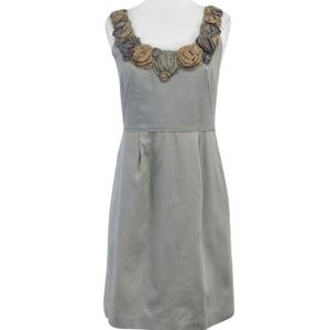 NEW Anthropologie Baraschi grey floraldetail dress